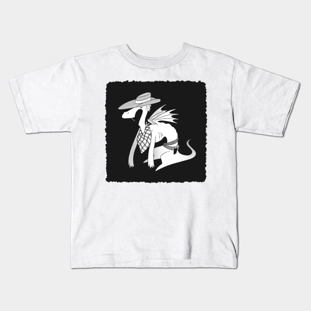 Lone Ranger Dragon Kids T-Shirt by Phantom Donut